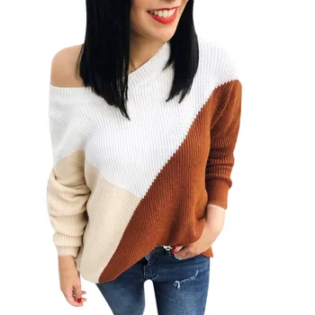Off Shoulder Autumn Winter Sweater Women Turtleneck Colorblock Patchwork Knitted Sweaters Mujer Jumper Pullover Oversize Blouse
Off Shoulder Autumn Winter Sweater Women Turtleneck Colorblock Patchwork Knitted Sweaters Mujer Jumper Pullover Oversize Blouse
