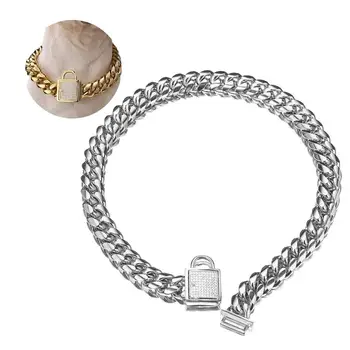 FML Pet Collars Personality Dog Collar Stainless Steel Curb Cuban Chain Dog Training Walking Dog Necklace for Medium Large Dogs
FML Pet Collars Personality Dog Collar Stainless Steel Curb Cuban Chain Dog Training Walking Dog Necklace for Medium Large Dogs