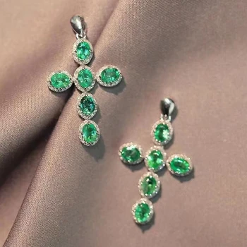 MEIBAPJ NEW ARRIVAL COLUMBIA NATURAL EMERALD CROSS PENDANT NECKLACE 925 SOLID SILVER FINE WEDDING JEWELRY FOR WOMEN
MEIBAPJ NEW ARRIVAL COLUMBIA NATURAL EMERALD CROSS PENDANT NECKLACE 925 SOLID SILVER FINE WEDDING JEWELRY FOR WOMEN