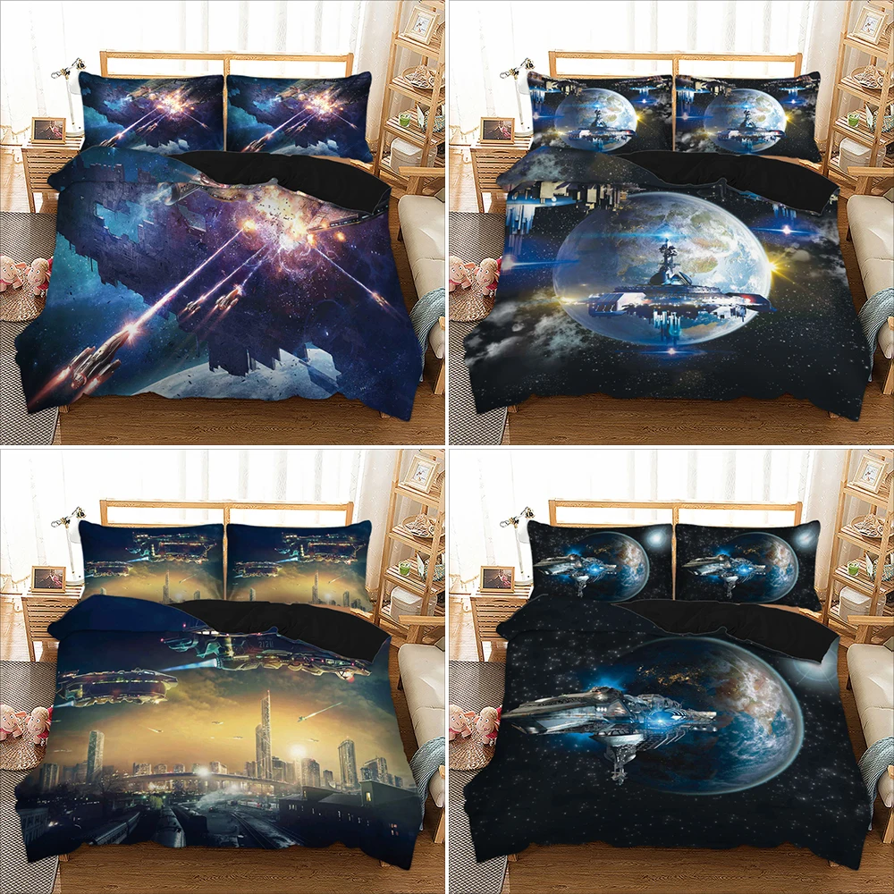Spaceship Series Pattern Bedding Set 2/3Pcs Comforter Cover with Pillowcase US/AU/UK 11 Size(no Filling)
Spaceship Series Pattern Bedding Set 2/3Pcs Comforter Cover with Pillowcase US/AU/UK 11 Size(no Filling)