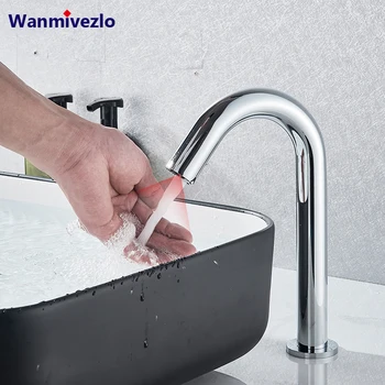 Chrome Sensor Faucet Automatic Inflrared Sensor Hand Touch Tap Cold Hot Mixer Tap Sink Mixer Deck Mounted Bathroom Basin faucets
Chrome Sensor Faucet Automatic Inflrared Sensor Hand Touch Tap Cold Hot Mixer Tap Sink Mixer Deck Mounted Bathroom Basin faucets