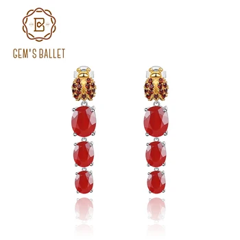 GEM'S BALLET 925 Sterling Silver Vintage Red Earrings Natural Agate Gemstone Drop Earrings For Women Wedding Fine Jewelry
GEM'S BALLET 925 Sterling Silver Vintage Red Earrings Natural Agate Gemstone Drop Earrings For Women Wedding Fine Jewelry