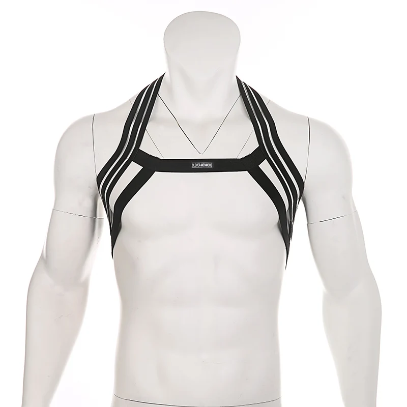 CLEVER-MENMODE Nylon Body Chest Harness Men Sexy Elastic Shoulder Strap Halter Stage Costume Hollow Clubwear Hombre Bondage Clothes 19 CLEVER-MENMODE Nylon Body Chest Harness Men Sexy Elastic Shoulder Strap Halter Stage Costume Hollow Clubwear Hombre Bondage Clothes -Zentai shop online Haa217c159e8d4258995335968d6321e6s.jpg
