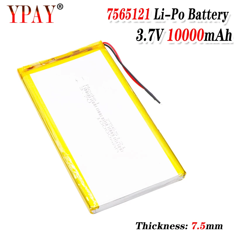 XINJ 3.7V 10000 mAh Li Polymer Battery 3wires for thermistor 7565121 For GPS PSP PAD ipod Portable DVD Power bank Tablet PC IPTV
XINJ 3.7V 10000 mAh Li Polymer Battery 3wires for thermistor 7565121 For GPS PSP PAD ipod Portable DVD Power bank Tablet PC IPTV