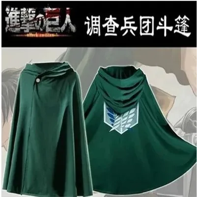 Attack on Titan Cosplay Costume Survey Corps Cloak Mikasa Eren Levi Rivaille Cosplay Halloween for Adult Black Green Cloak
Attack on Titan Cosplay Costume Survey Corps Cloak Mikasa Eren Levi Rivaille Cosplay Halloween for Adult Black Green Cloak