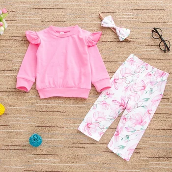 Girl Clothes Newborn Baby Girl Clothes Pink Long Sleeve T-shirt Top+Floral Pants Leggings+Headband 3PCS Outfits Set
Girl Clothes Newborn Baby Girl Clothes Pink Long Sleeve T-shirt Top+Floral Pants Leggings+Headband 3PCS Outfits Set