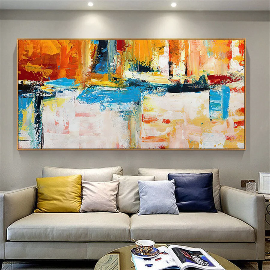 100% Original Handpainted colorful Modern abstract Oil Painting pop Art painting Wall Pictures For Living Room Home Decor
100% Original Handpainted colorful Modern abstract Oil Painting pop Art painting Wall Pictures For Living Room Home Decor