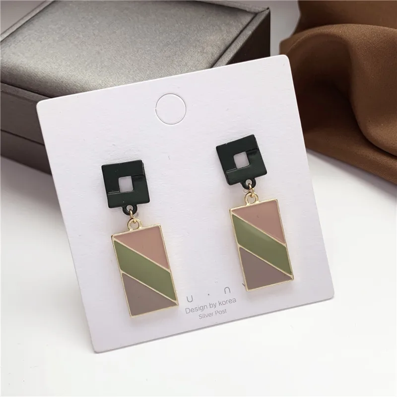 S925 Silver Needle South Korea-Style Simple Color Mixed Colors Rectangular Ear Stud Morandi Contrast Color Earrings Women's
S925 Silver Needle South Korea-Style Simple Color Mixed Colors Rectangular Ear Stud Morandi Contrast Color Earrings Women's