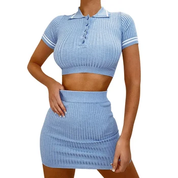 Sexy Women 2PCS Set Solid Button Bodycon Short Sleeve Top And Skirt Summer Fashion Sets
Sexy Women 2PCS Set Solid Button Bodycon Short Sleeve Top And Skirt Summer Fashion Sets