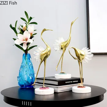 Natural Material Fairy Crane Copper Statue Agate Crystal Ornaments Marble Base Crane Figurine Desk Decoration Vintage Home Decor
Natural Material Fairy Crane Copper Statue Agate Crystal Ornaments Marble Base Crane Figurine Desk Decoration Vintage Home Decor