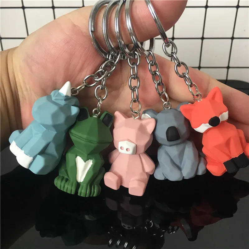 Cartoon Geometric Animal Frog Key chain Pink pig Fox Key chains Men And Women Car Bags Pendant Children's Birthday Gift Key Ring
Cartoon Geometric Animal Frog Key chain Pink pig Fox Key chains Men And Women Car Bags Pendant Children's Birthday Gift Key Ring
