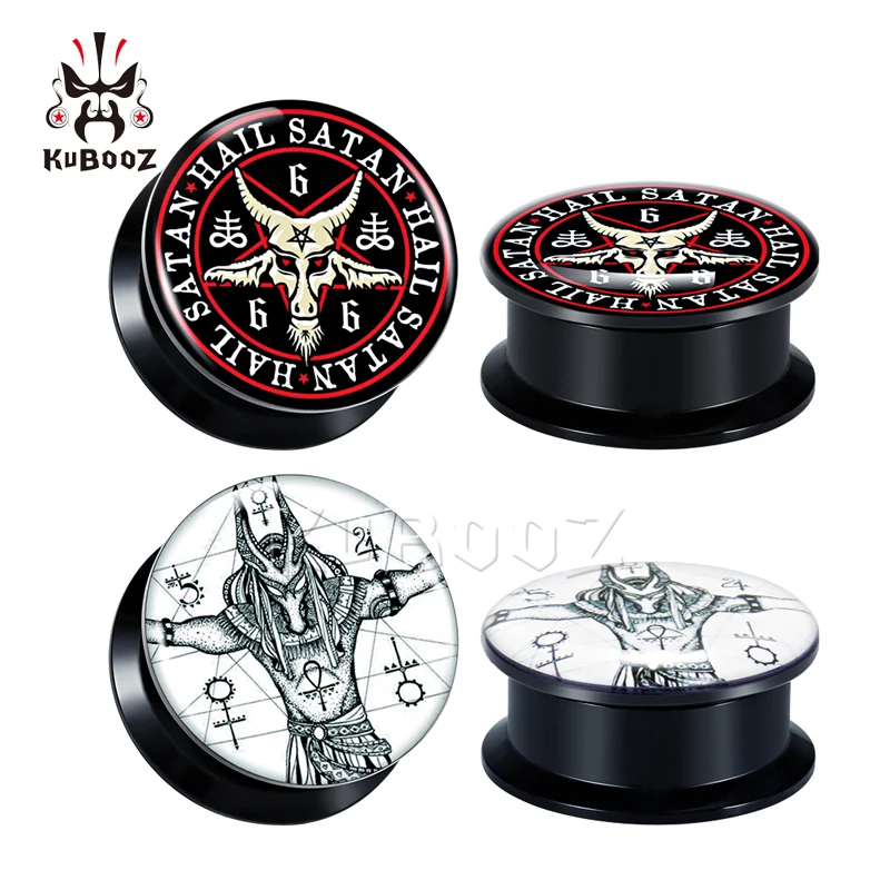 KUBOOZ Top Quality Pentagram Sheep Head Acrylic Ear Piercing Plugs Tunnels Expanders Body Jewelry Ear Screw Gauges Expanders
KUBOOZ Top Quality Pentagram Sheep Head Acrylic Ear Piercing Plugs Tunnels Expanders Body Jewelry Ear Screw Gauges Expanders