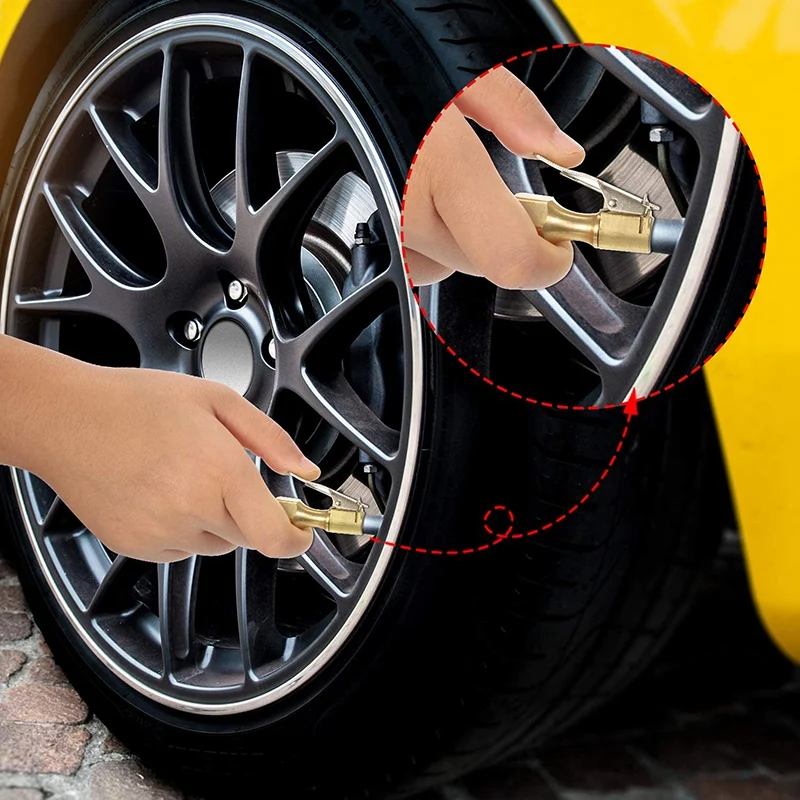 5 Pcs 1/4 Inch Air Chuck Set Open Flow Chuck and Closed Flow Straight Tire Chuck for Tire Inflator Pressure Gauge
5 Pcs 1/4 Inch Air Chuck Set Open Flow Chuck and Closed Flow Straight Tire Chuck for Tire Inflator Pressure Gauge
