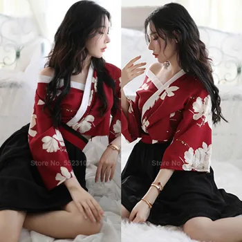 2020 Japanese Style Women Sleepwear Sets Kimono Top Skirt Hanfu V-neck Polyester Sexy Chiffon Dresses Nightgown Lingerie
2020 Japanese Style Women Sleepwear Sets Kimono Top Skirt Hanfu V-neck Polyester Sexy Chiffon Dresses Nightgown Lingerie