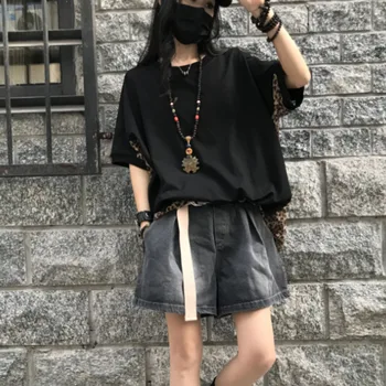 XUXI Summer 2020 Women T-Shirt Fashion Stitching Fake Two Personalized Leopard Print TShirt Short Sleeve O Collar T Shirt FZ2685
XUXI Summer 2020 Women T-Shirt Fashion Stitching Fake Two Personalized Leopard Print TShirt Short Sleeve O Collar T Shirt FZ2685