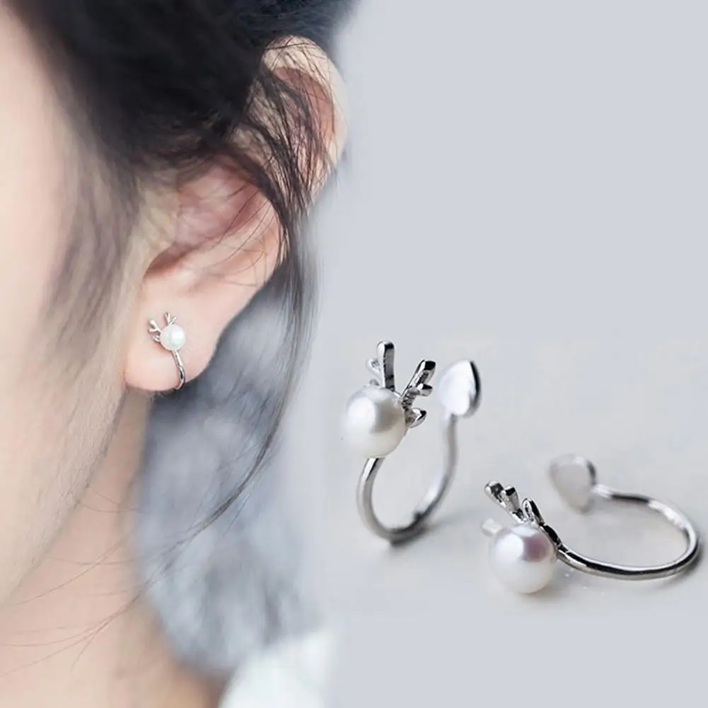 Lady Faux Pearl Antler Ear Cuff Clip On Earrings Non Piercing Xmas Jewelry Gift Earrings Simple Ear Ring Geometric Earrings for
Lady Faux Pearl Antler Ear Cuff Clip On Earrings Non Piercing Xmas Jewelry Gift Earrings Simple Ear Ring Geometric Earrings for