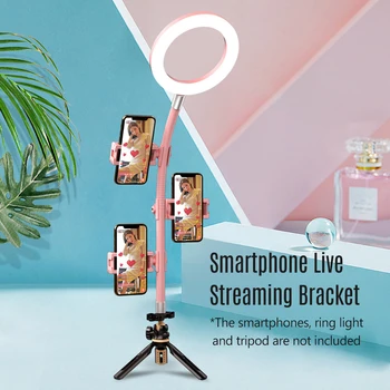Multifunctional Flexible Live Streaming Bracket Smartphone Ring Light Stand with 3pcs Phone Holders
Multifunctional Flexible Live Streaming Bracket Smartphone Ring Light Stand with 3pcs Phone Holders