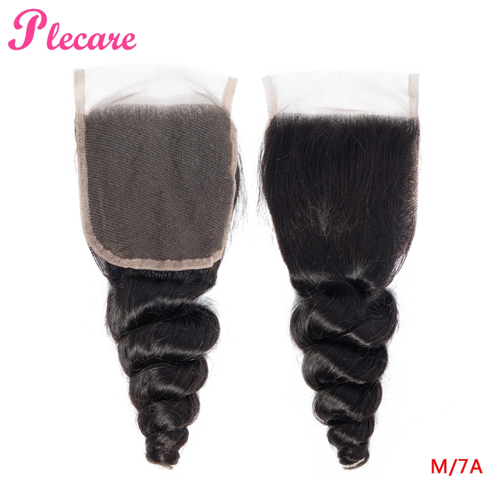 Plecare 4*4 Lace Closure Brazilian Loose Wave 8-20 Inch Natural Color Middle Ratio Non-remy 100% Human Hair Extensions
Plecare 4*4 Lace Closure Brazilian Loose Wave 8-20 Inch Natural Color Middle Ratio Non-remy 100% Human Hair Extensions