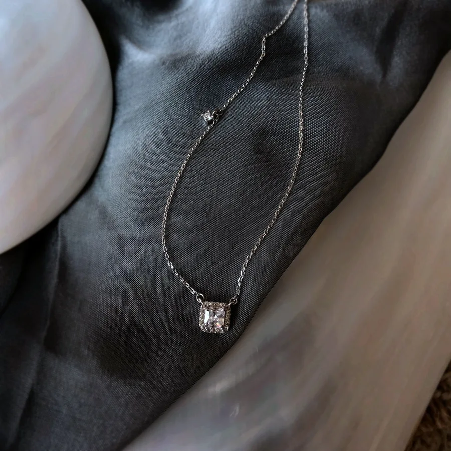 Louleur 925 Sterling Silver Zircon Necklace Shining Square Diamond Choker Necklace For Party Female Elegant Fashion Jewelry 2020 20 Haa2c35d7e04f4cbe92cc8ab5f45b9cb5R