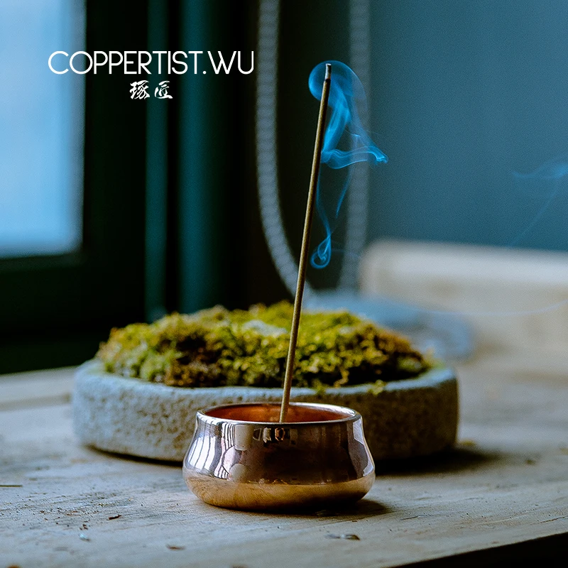 COPPERTIST.WU Leisure Censer Home Desk Ornaments Bronze Copper Incense Burner Sculpture
COPPERTIST.WU Leisure Censer Home Desk Ornaments Bronze Copper Incense Burner Sculpture