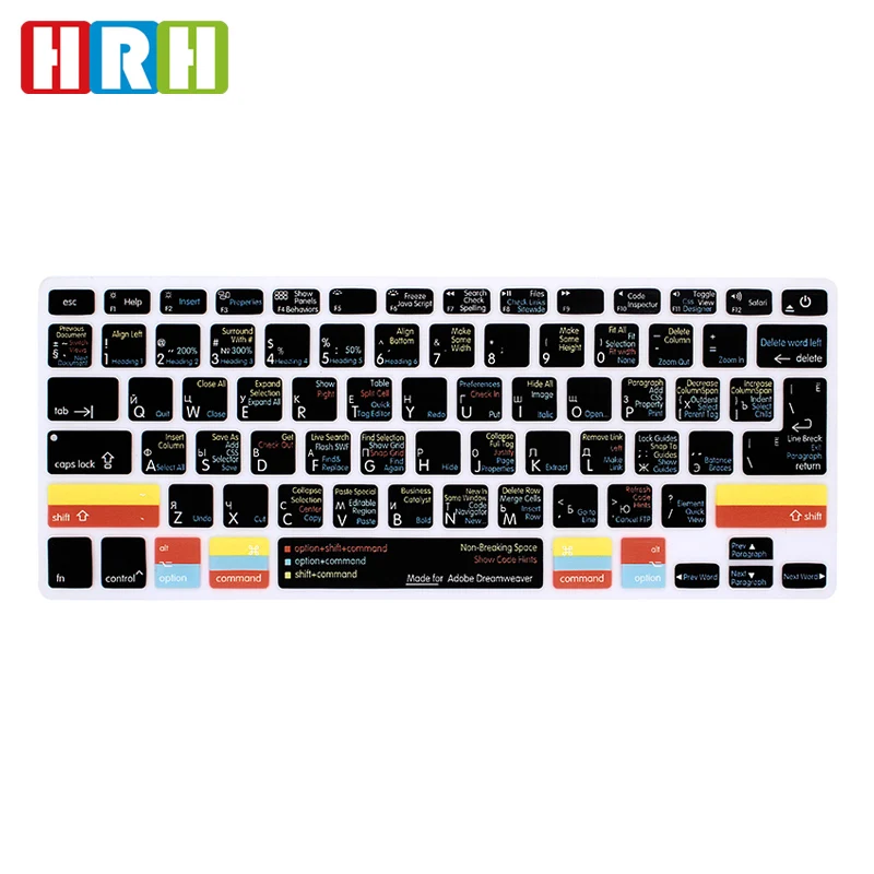 HRH Dreamweaver Russian Functional Shortcuts Keyboard Cover Protector Silicone Skin for MacBook Air Pro Retina 13"15"EU/US
HRH Dreamweaver Russian Functional Shortcuts Keyboard Cover Protector Silicone Skin for MacBook Air Pro Retina 13"15"EU/US