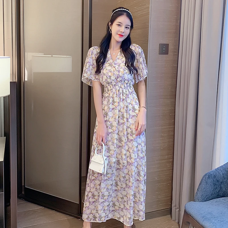 Women Chiffon Long Floral Dress Summer 2022 Runway Korean Elegant Party Dress Maxi Boho Vintage Tropical Beach Vacation Dresses
Women Chiffon Long Floral Dress Summer 2022 Runway Korean Elegant Party Dress Maxi Boho Vintage Tropical Beach Vacation Dresses