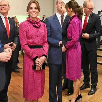 The Duke and Duchess of Cambridge Same 2020 Spring and Summer Women's Clothing he ye ling Long Sleeves Long Dress
The Duke and Duchess of Cambridge Same 2020 Spring and Summer Women's Clothing he ye ling Long Sleeves Long Dress