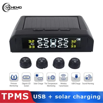 Vehemo Solar Power Tyre Pressure Monitoring System External Sensor Car TPMS Smart Anti-Explosion Digital Security Alarm Systems
Vehemo Solar Power Tyre Pressure Monitoring System External Sensor Car TPMS Smart Anti-Explosion Digital Security Alarm Systems