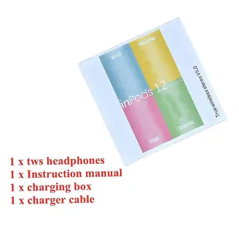 50pcs/lot Inpods12 TWS Bluetooth Headphones Wireless Earphones Touch Control Headset Macaron Double Earbuds with Charging Box
50pcs/lot Inpods12 TWS Bluetooth Headphones Wireless Earphones Touch Control Headset Macaron Double Earbuds with Charging Box