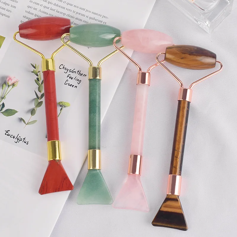 Pink Jade Roller Double Head Face Lift Massage Roller Firm Skin Anti Cellulite Toothed Wheel Body Hand Massage Health Care Tool
Pink Jade Roller Double Head Face Lift Massage Roller Firm Skin Anti Cellulite Toothed Wheel Body Hand Massage Health Care Tool