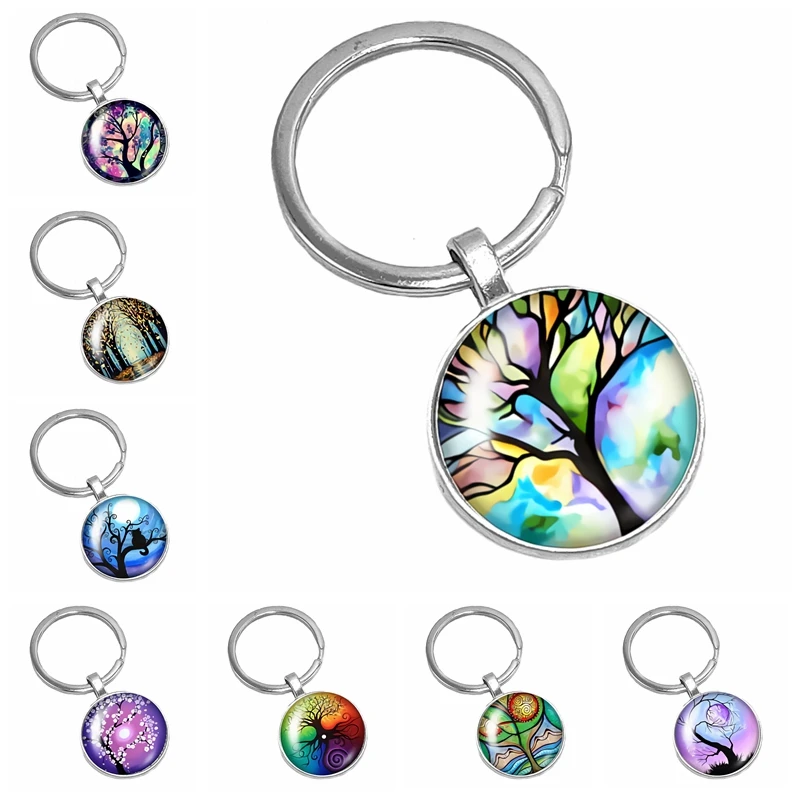 HOT! 2019 New Handmade Oil Painting Colorful Life Tree Series Glass Convex Fashion Keychain Popular Jewelry Gift
HOT! 2019 New Handmade Oil Painting Colorful Life Tree Series Glass Convex Fashion Keychain Popular Jewelry Gift
