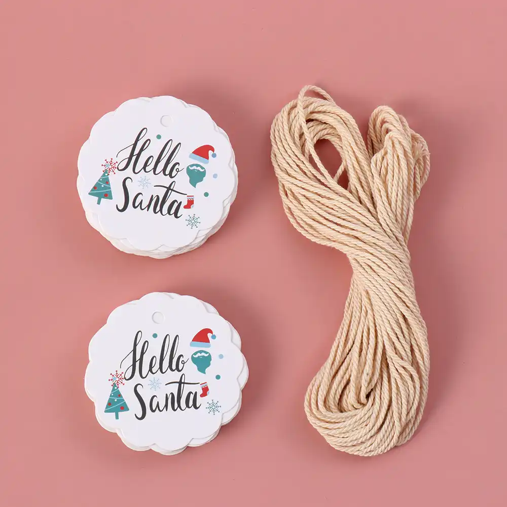 label christmas party price hang tag note kids wrapping supplies