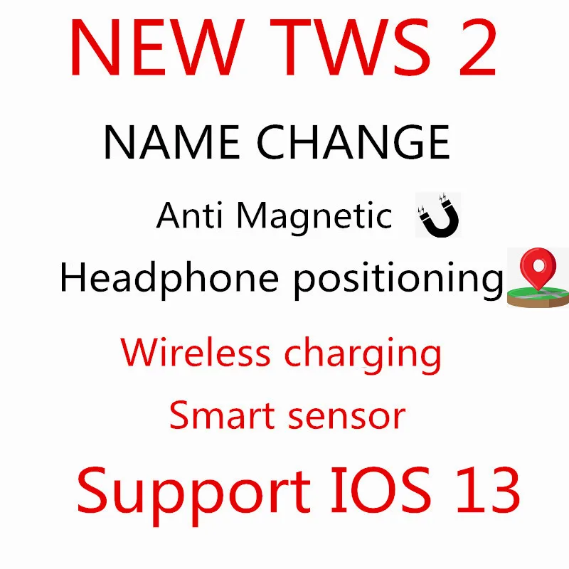 New Best version TWS 2 Positioning +Name Change Smart Sensor Wireless charging Bluetooth Earphone Headphone Wireless Headset
New Best version TWS 2 Positioning +Name Change Smart Sensor Wireless charging Bluetooth Earphone Headphone Wireless Headset