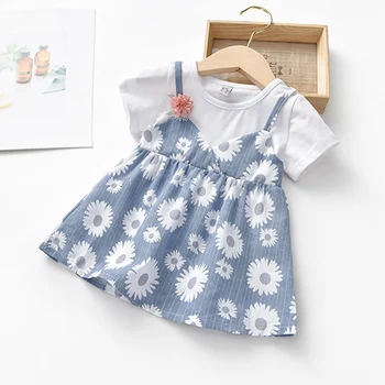 Kids Toddler Round Collar Princess Sundress Summer Casual Baby Girl Dress Newborn Short Sleeve Fake 2 Piece Floral Pattern Dress
Kids Toddler Round Collar Princess Sundress Summer Casual Baby Girl Dress Newborn Short Sleeve Fake 2 Piece Floral Pattern Dress