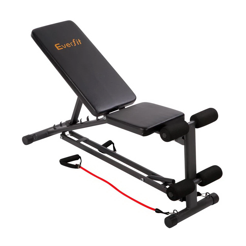 Everfit Adjustable FID Weight Bench Flat Incline Fitness Gym Equipment Durable Waterproof Oil Resistant Material For Home Office