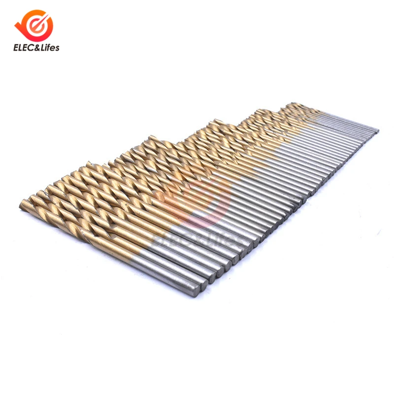 50Pcs 1/1.5/2/2.5/3mm Titanium Coated Drill Bits HSS High Speed Steel Drill Bits Set Tool High Quality Power Tools For Wood
50Pcs 1/1.5/2/2.5/3mm Titanium Coated Drill Bits HSS High Speed Steel Drill Bits Set Tool High Quality Power Tools For Wood