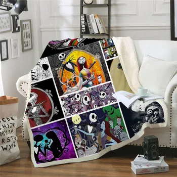 The Nightmare Before Christmas Jack Skull 3D Printed Sherpa Blanket Plush Velvet Warm Sheet Cartoon Office Nap Blanket 
The Nightmare Before Christmas Jack Skull 3D Printed Sherpa Blanket Plush Velvet Warm Sheet Cartoon Office Nap Blanket