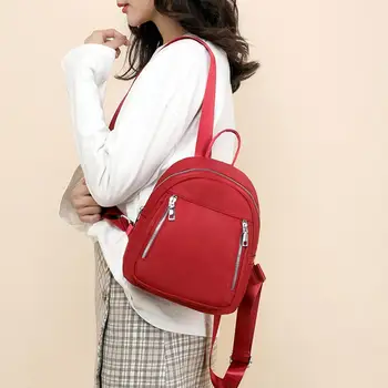 Women's Backpack Solid Color Double Zipper Travel Bag Multi-pocket Nylon Rucksacks Teenager Girls School Bag Female Shopping Bag
Women's Backpack Solid Color Double Zipper Travel Bag Multi-pocket Nylon Rucksacks Teenager Girls School Bag Female Shopping Bag