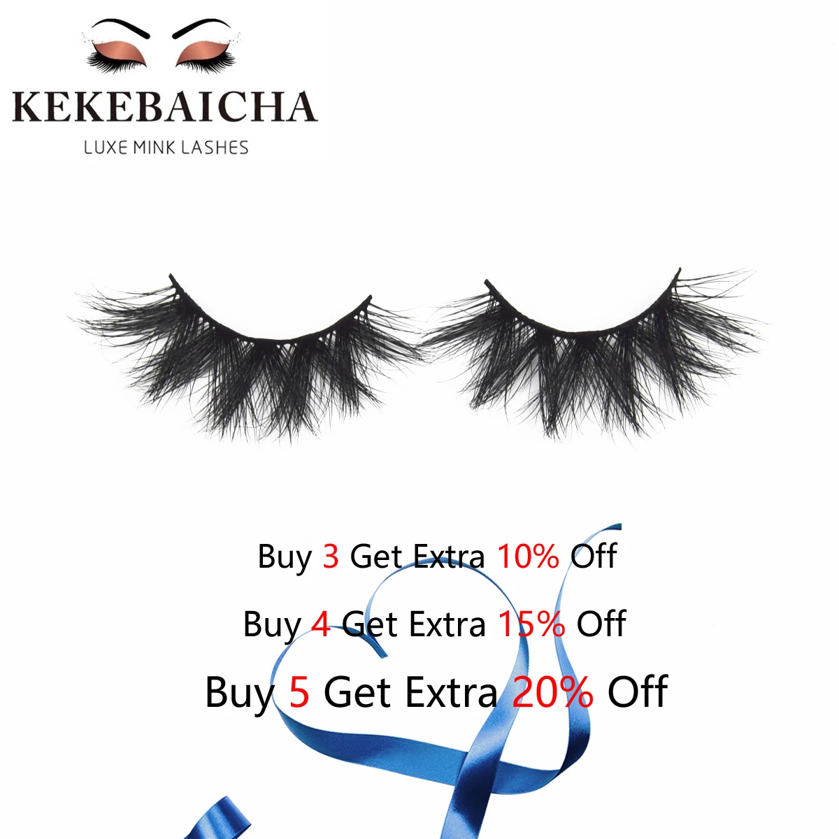 KEKEBAICHA Thick Long 5D Mink Eyelashes Long Lasting Mink Lashes Bold Dramatic Volume Eyelash Extension 3D False Eyelash Makeup
KEKEBAICHA Thick Long 5D Mink Eyelashes Long Lasting Mink Lashes Bold Dramatic Volume Eyelash Extension 3D False Eyelash Makeup