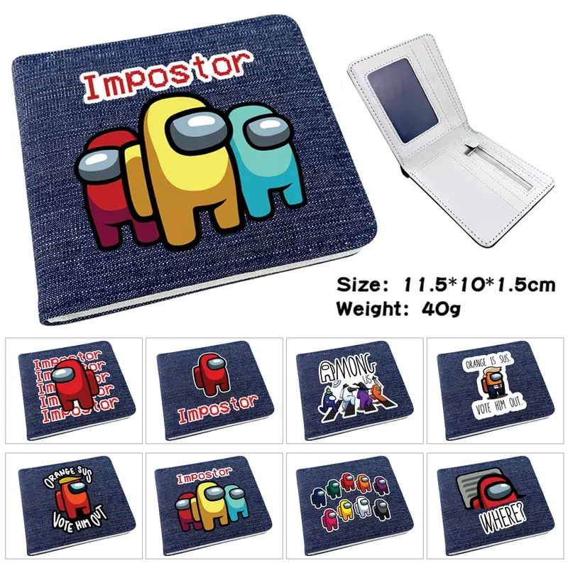 Original Among Us Game Wallet Student Men and Women Denim Half Fold Canvas Wallet Short Card Bag Coin Purse Christmas Gift
Original Among Us Game Wallet Student Men and Women Denim Half Fold Canvas Wallet Short Card Bag Coin Purse Christmas Gift