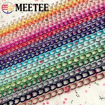 Meetee 5meter 5*7mm Color Paint Metal Flat Twist Chain Bag Strap Key Chain Buckle DIY Manual Jewelry Hardware Part Accessories
Meetee 5meter 5*7mm Color Paint Metal Flat Twist Chain Bag Strap Key Chain Buckle DIY Manual Jewelry Hardware Part Accessories