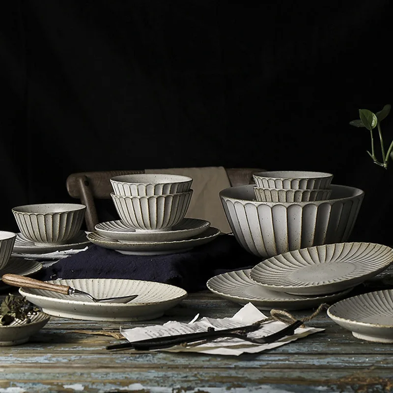 Retro Dish Set Home Combination Japanese Tableware Set Ceramic Steak Dessert Plate Dishes Rice Noodle Bowl Tableware
Retro Dish Set Home Combination Japanese Tableware Set Ceramic Steak Dessert Plate Dishes Rice Noodle Bowl Tableware