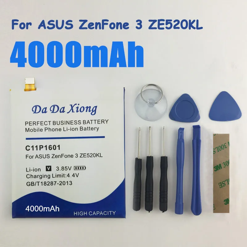 4000mAh C11P1601 Battery for Asus ASUS ZENFONE 3 ZE520KL Battery ZENFONE3 moblie phone
4000mAh C11P1601 Battery for Asus ASUS ZENFONE 3 ZE520KL Battery ZENFONE3 moblie phone