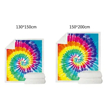 Tie Dye Throw Blanket Fleece Squre Blanket Rug Rainbow Color for Camping Sofa Couch Bed 
Tie Dye Throw Blanket Fleece Squre Blanket Rug Rainbow Color for Camping Sofa Couch Bed