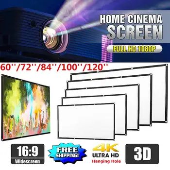 Soft 16: 9 Projection Screen Cloth 4K 3D HD Projector Movie Outdoor Screen 60/72/84/100/120inch Foldable for Home Camping Film
Soft 16: 9 Projection Screen Cloth 4K 3D HD Projector Movie Outdoor Screen 60/72/84/100/120inch Foldable for Home Camping Film