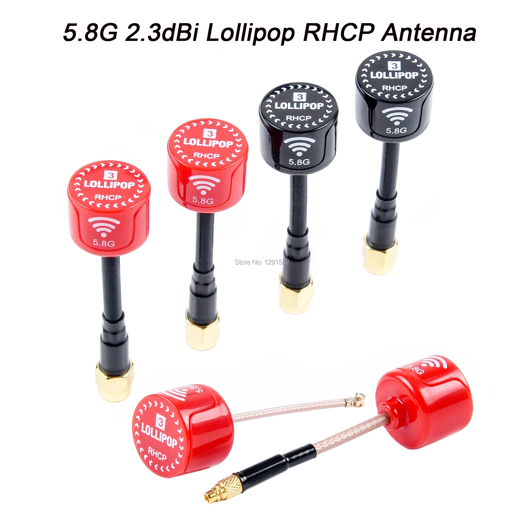 Lollipop 5.8G 2.3dBi RHCP Super Mini FPV Antenna Red SMA RP UFL StraightMMCX For RC Drone Quadcopter | Игрушки и хобби