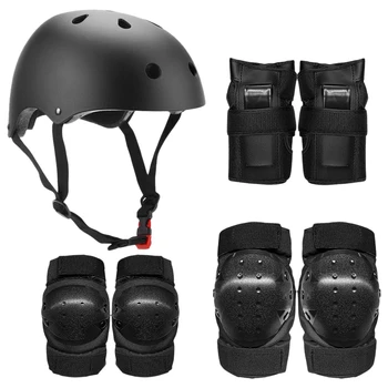 Protective Gear Set 7 in 1 Knee Elbow Pads Wrist Guards Helmet Multi Sports Safety Protection For Kids Teenagers Scooter Skating
Protective Gear Set 7 in 1 Knee Elbow Pads Wrist Guards Helmet Multi Sports Safety Protection For Kids Teenagers Scooter Skating