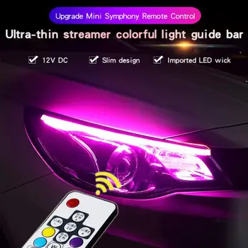 12V 7 Colors Car Led Strip Light Ultra Thin Guide Strip RGB Remote Control Steering Lamp Car Decor Light Car Accessories
12V 7 Colors Car Led Strip Light Ultra Thin Guide Strip RGB Remote Control Steering Lamp Car Decor Light Car Accessories