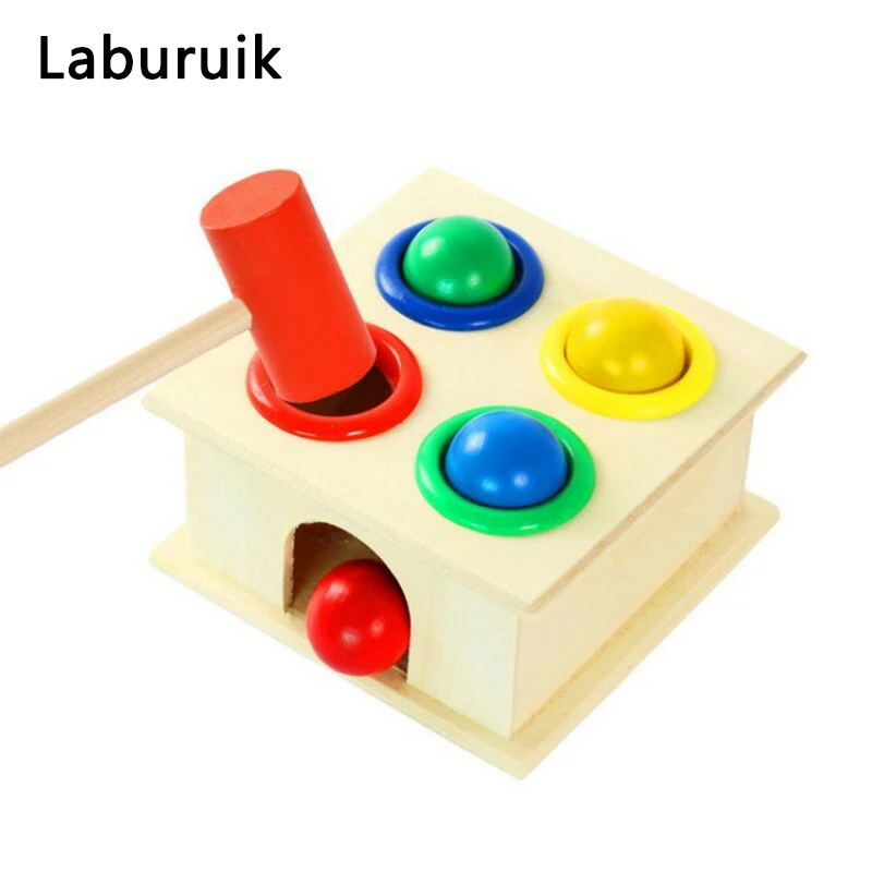 Лабуруик 1 набор деревянный шаровой ящик с молотком детская игрушка играющий