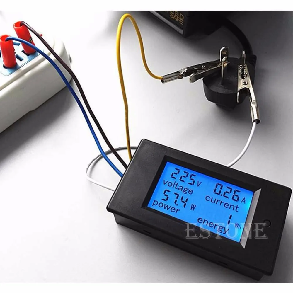 LCD Digital Wattmeter Volt Watt Power Ammeter Voltmeter AC 80-260V 20A Trajectory New 2017
LCD Digital Wattmeter Volt Watt Power Ammeter Voltmeter AC 80-260V 20A Trajectory New 2017